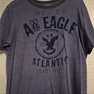 American Eagle Outfitters Men's Charcoal Graphic Tee